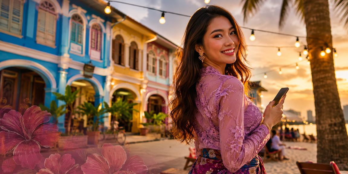 Penang users access the 18300 platform via mobile phones with a Malay style